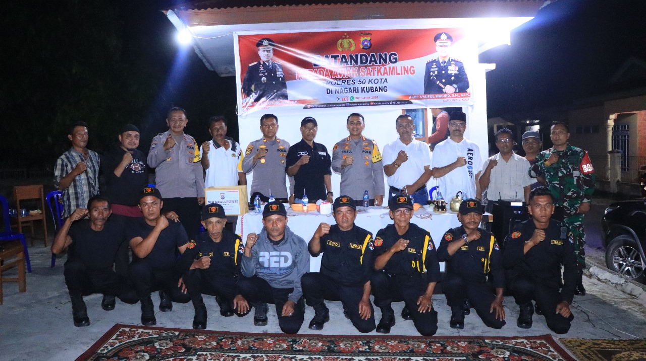 Bersama Warga Jaga Kamtibmas, Kapolres 50 Kota Gelar Batandang kepada awak satkambling