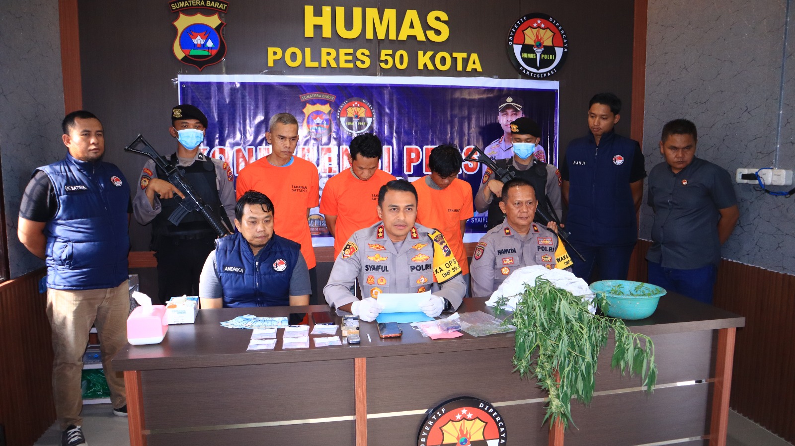 Wujudkan Asta Cita Presiden, Polres 50 Kota Tangkap  Pelaku Penyalahgunaan Narkoba