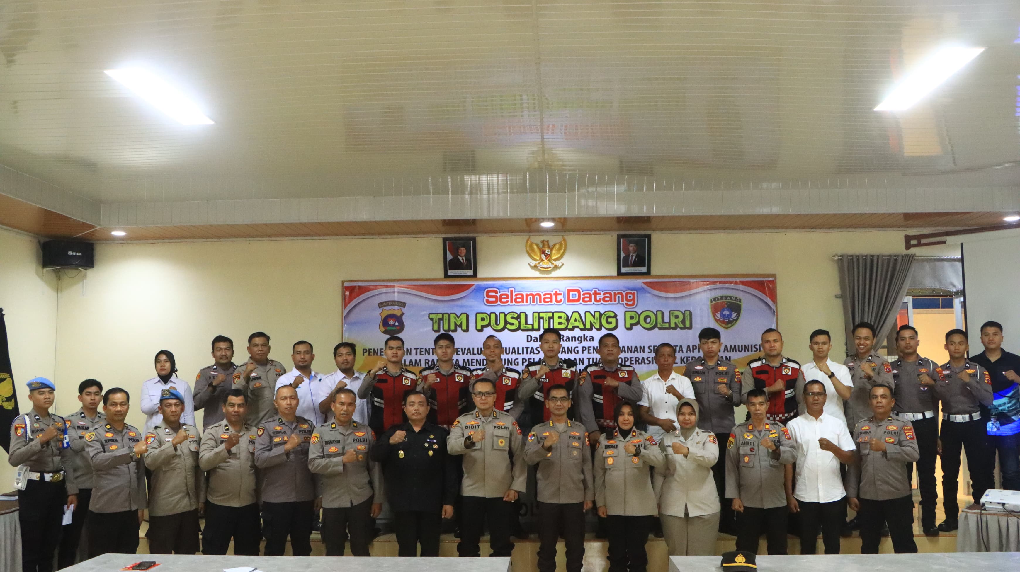 Puslitbang Polri Evaluasi Gudang Senjata Dan Amunisi Polres 50 Kota