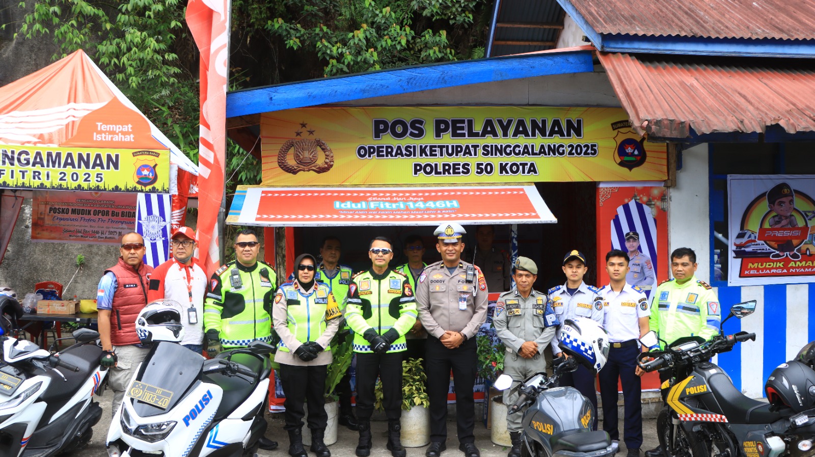 Patroli Pengecekan Pos Pelayanan dan Pos Pengamanan oleh Kapolres 50 Kota