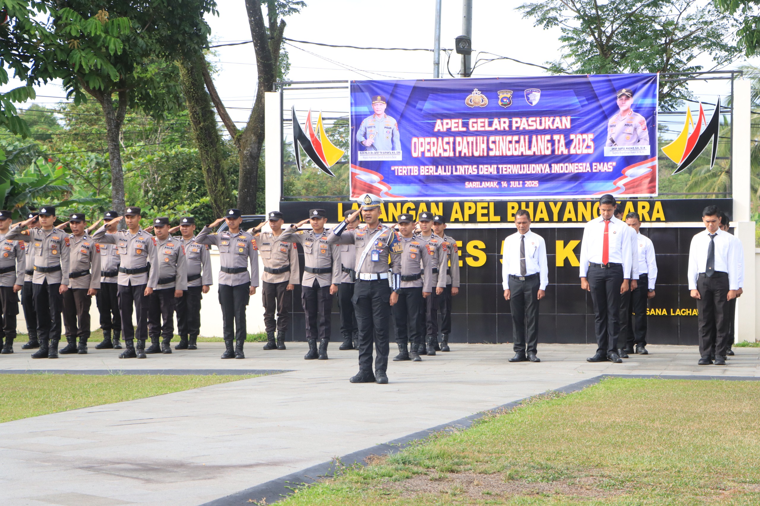 Polres 50 Kota Gelar Apel Pasukan Operasi Patuh Singgalang 2025 