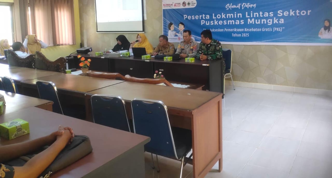 POLSEK GUGUK HADIRI LOKAKARYA MINI LINTAS SEKTORAL DI PUSKESMAS MUNGKA
